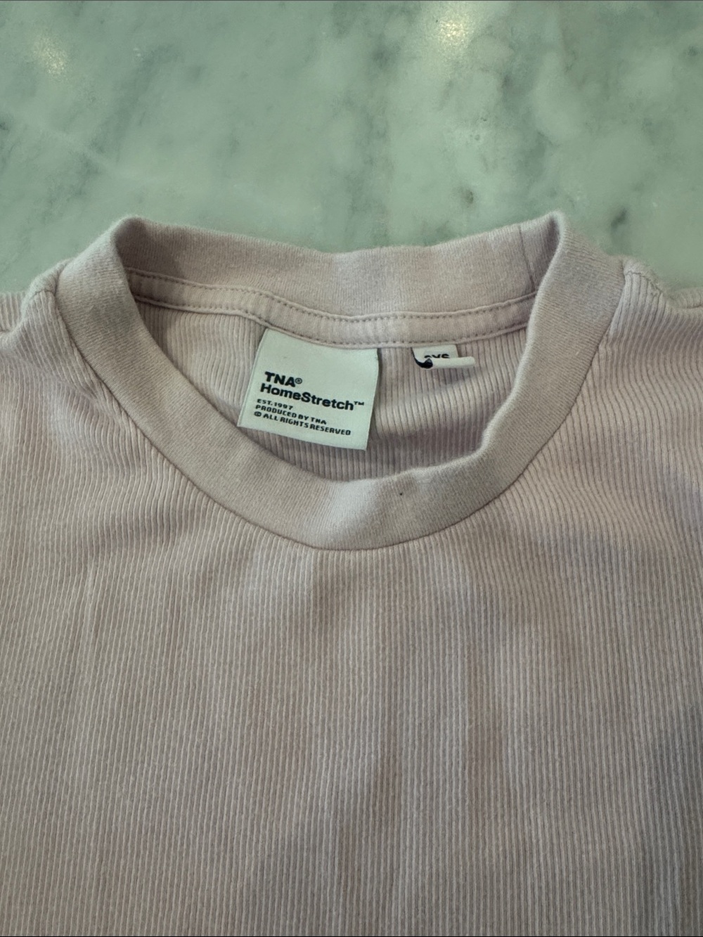 TNA HomeStretch Ribbed Crewneck Tee - Pale Lavender